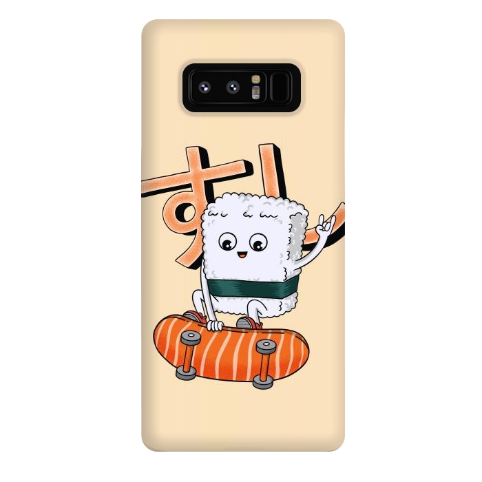 Galaxy Note 8 StrongFit Sushi and skateboard by Coffee Man