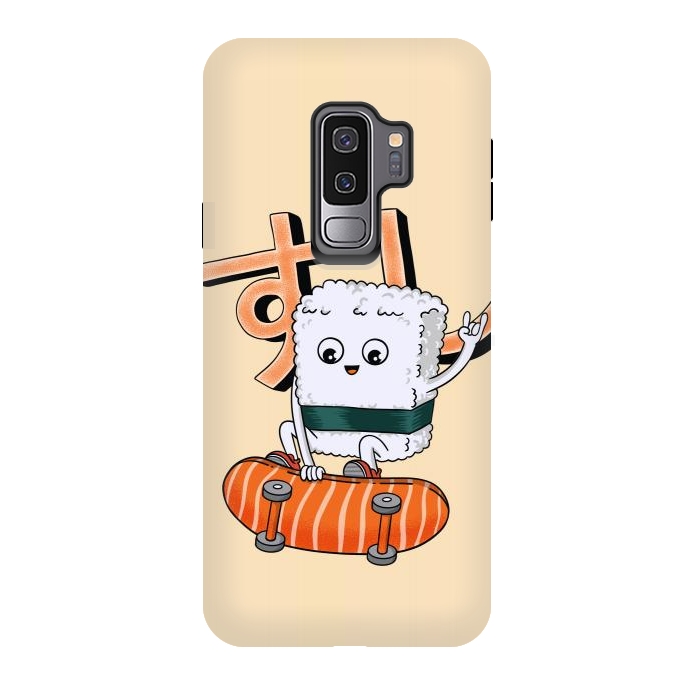 Galaxy S9 plus StrongFit Sushi and skateboard by Coffee Man