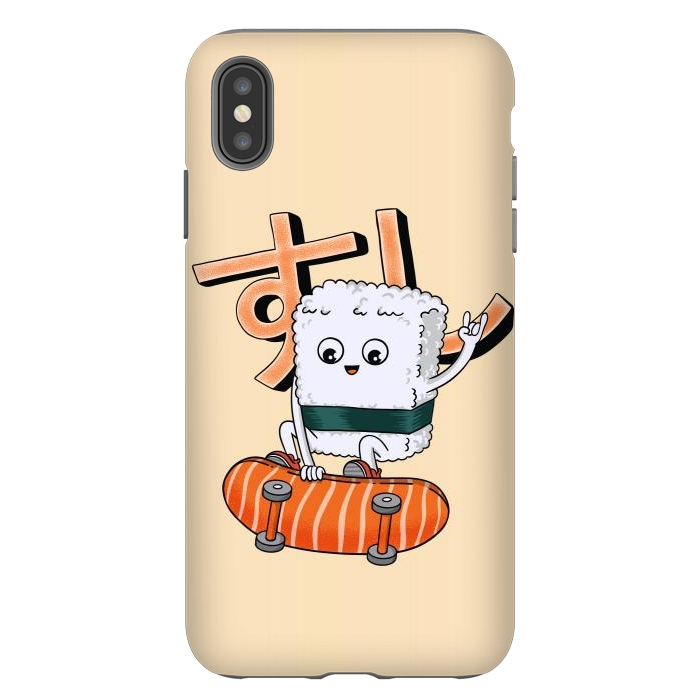 iPhone Xs Max StrongFit Sushi and skateboard by Coffee Man