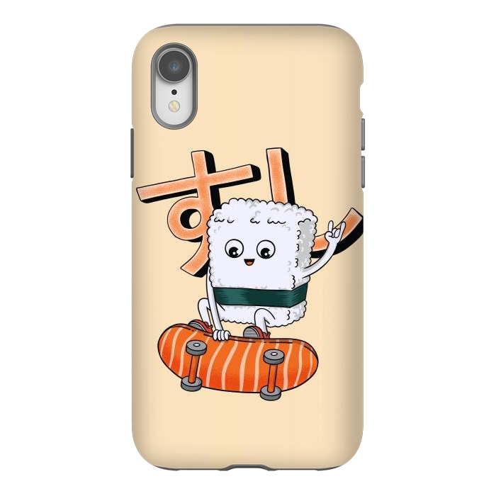iPhone Xr StrongFit Sushi and skateboard by Coffee Man