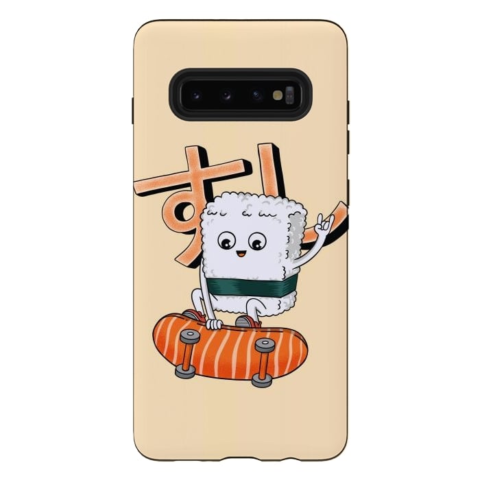 Galaxy S10 plus StrongFit Sushi and skateboard by Coffee Man