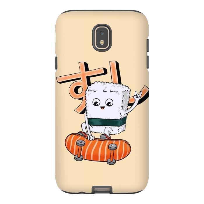 Galaxy J7 StrongFit Sushi and skateboard by Coffee Man