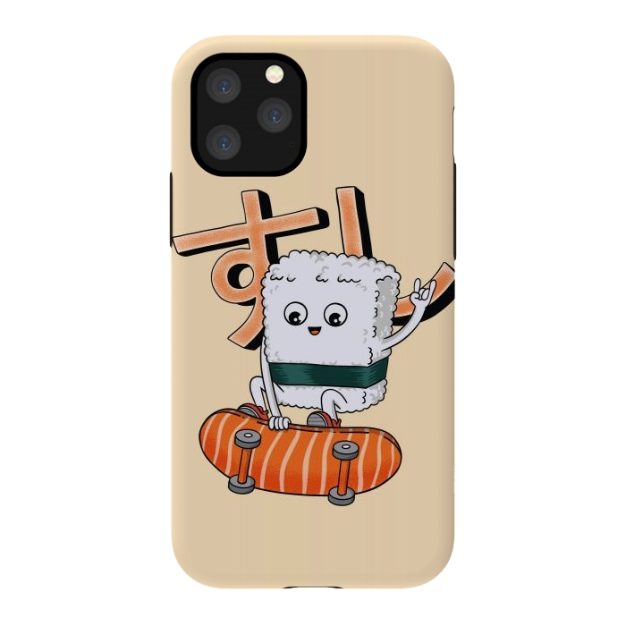 iPhone 11 Pro StrongFit Sushi and skateboard by Coffee Man