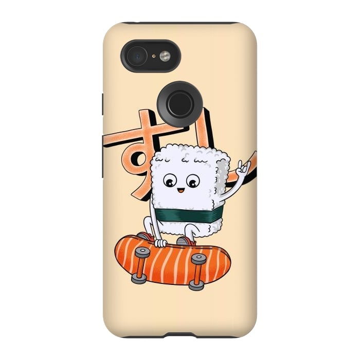 Pixel 3 StrongFit Sushi and skateboard by Coffee Man