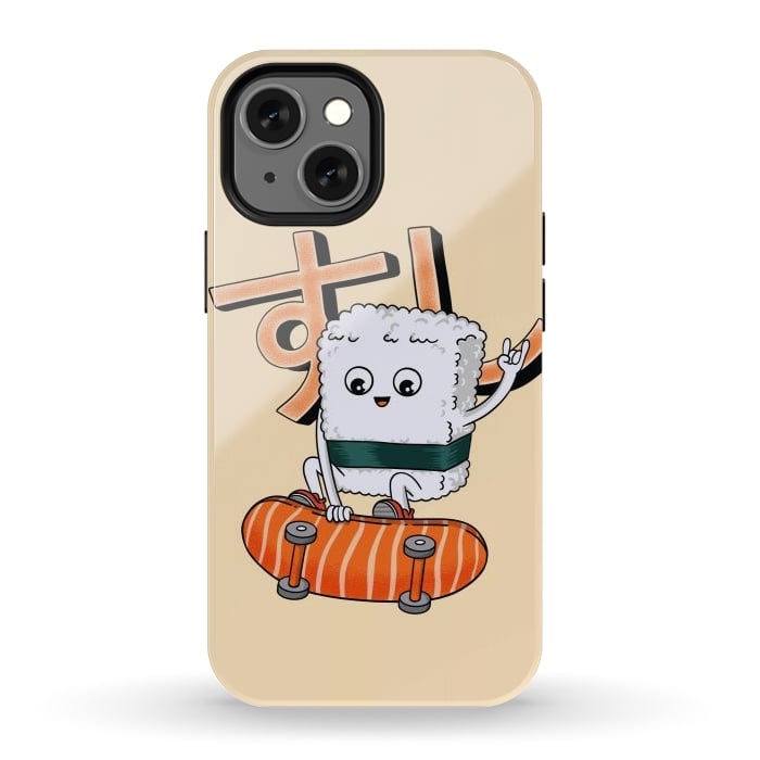 iPhone 12 mini StrongFit Sushi and skateboard by Coffee Man