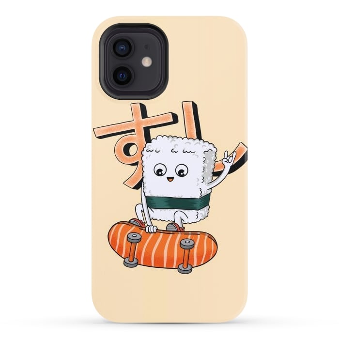 iPhone 12 StrongFit Sushi and skateboard por Coffee Man