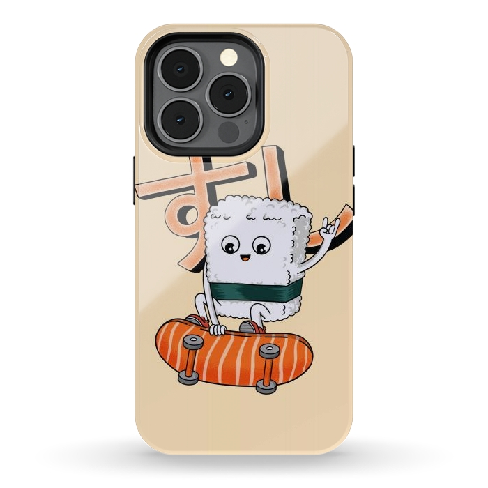 iPhone 13 pro StrongFit Sushi and skateboard by Coffee Man