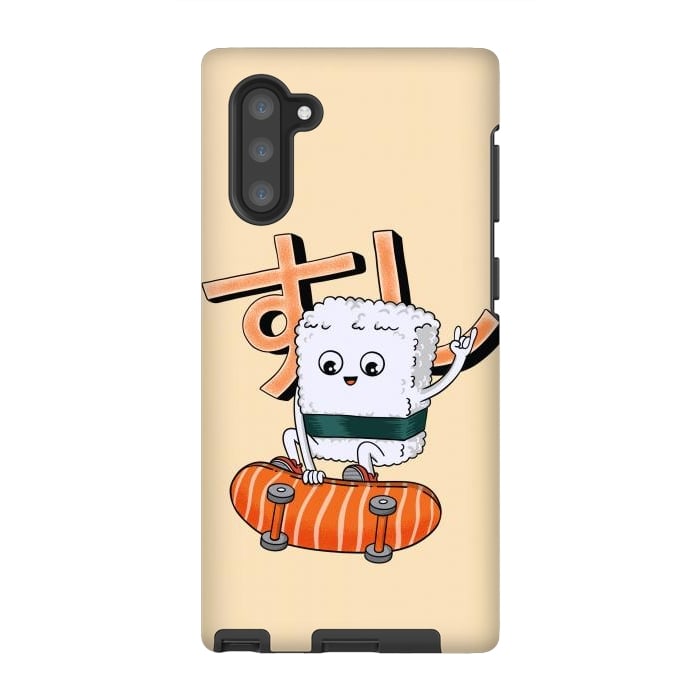 Galaxy Note 10 StrongFit Sushi and skateboard por Coffee Man