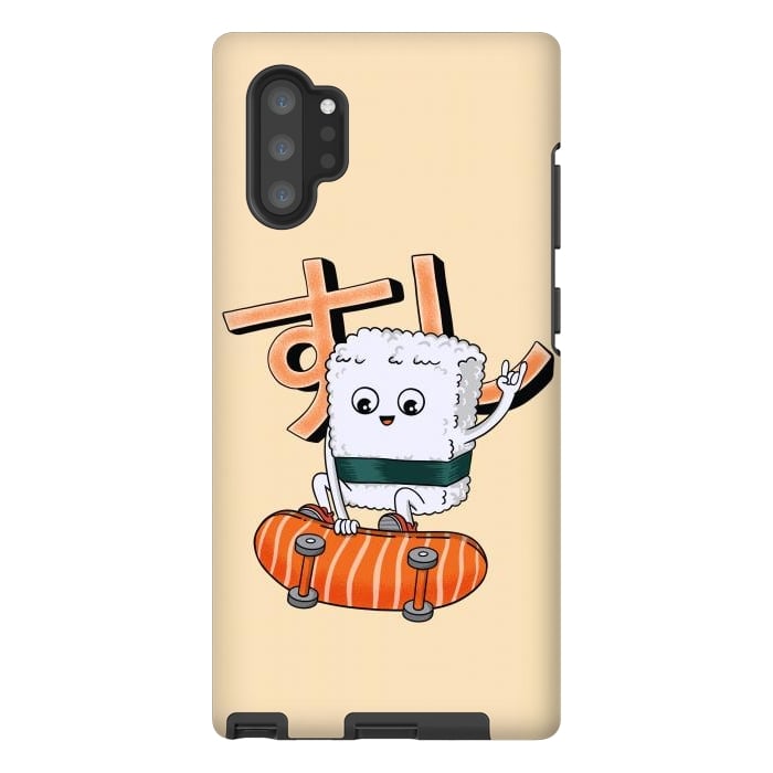 Galaxy Note 10 plus StrongFit Sushi and skateboard by Coffee Man