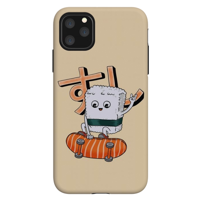 iPhone 11 Pro Max StrongFit Sushi and skateboard by Coffee Man