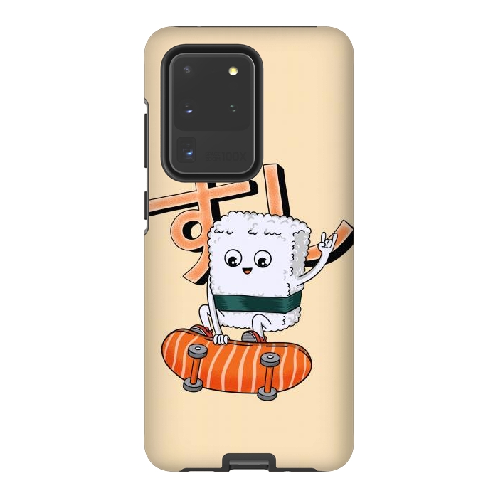 Galaxy S20 Ultra StrongFit Sushi and skateboard by Coffee Man