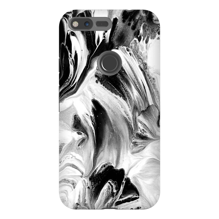 Pixel XL StrongFit Black and White Brushed Paint by Ashley Camille