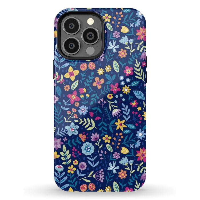 iPhone 13 Pro Max StrongFit Multicolor Beautiful Flowers  by ArtsCase