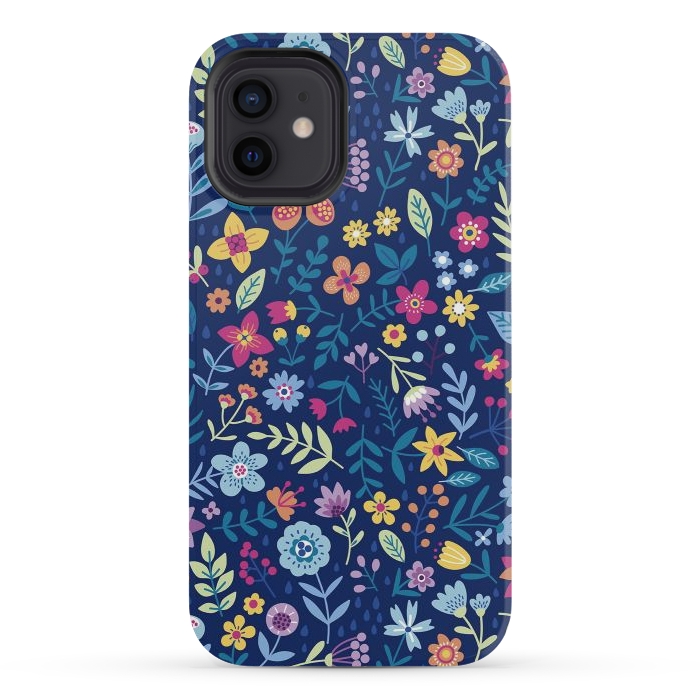 iPhone 12 mini StrongFit Multicolor Beautiful Flowers  by ArtsCase