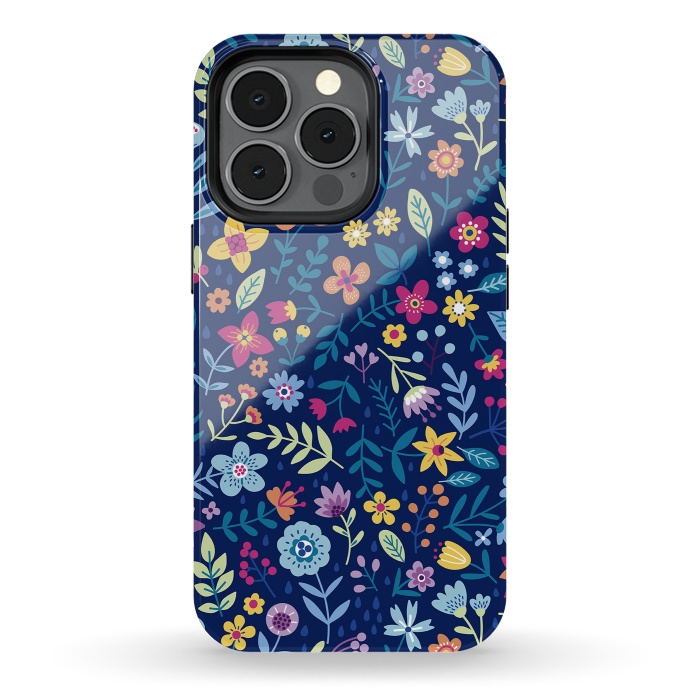iPhone 13 pro StrongFit Multicolor Beautiful Flowers  by ArtsCase