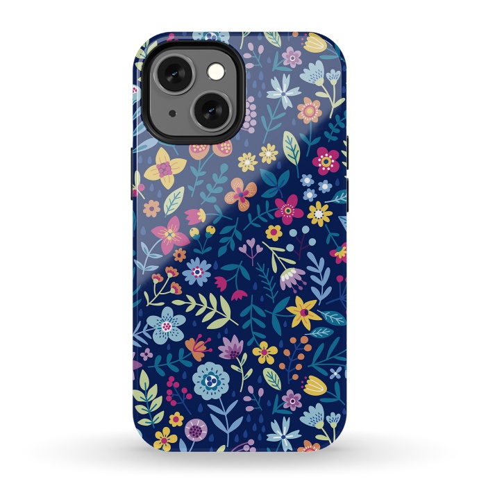 iPhone 13 mini StrongFit Multicolor Beautiful Flowers  by ArtsCase