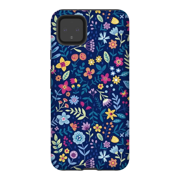 Pixel 4XL StrongFit Multicolor Beautiful Flowers  by ArtsCase