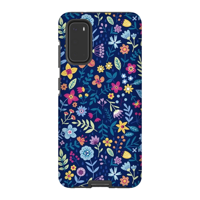 Galaxy S20 StrongFit Multicolor Beautiful Flowers  by ArtsCase