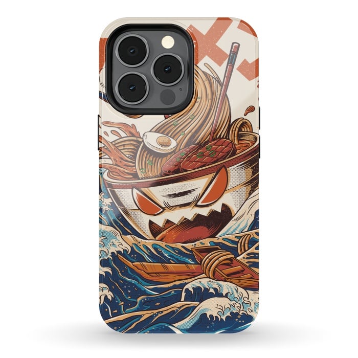 iPhone 13 pro StrongFit The Great Ramen off Kanagawa by Ilustrata
