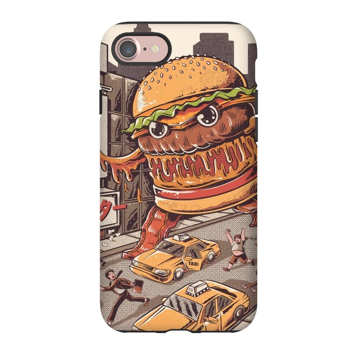 iPhone 7 StrongFit Burgerzilla by Ilustrata