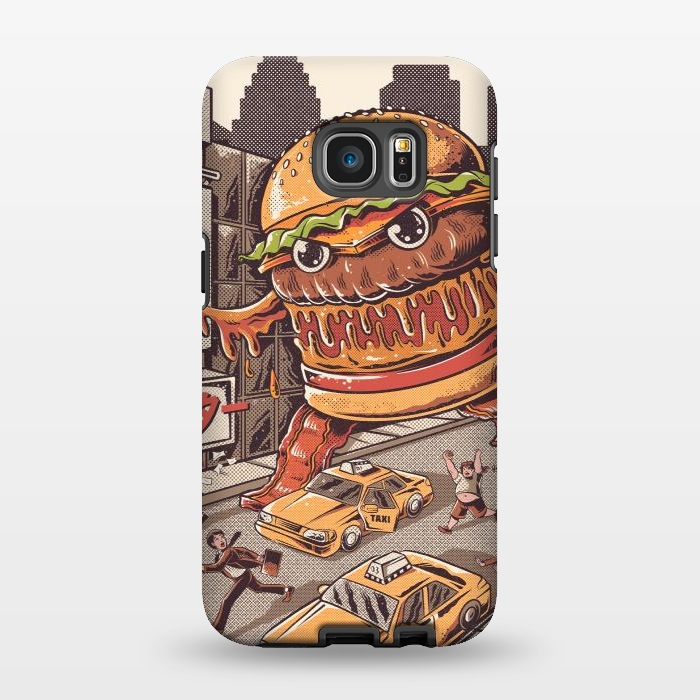 Galaxy S7 EDGE StrongFit Burgerzilla by Ilustrata