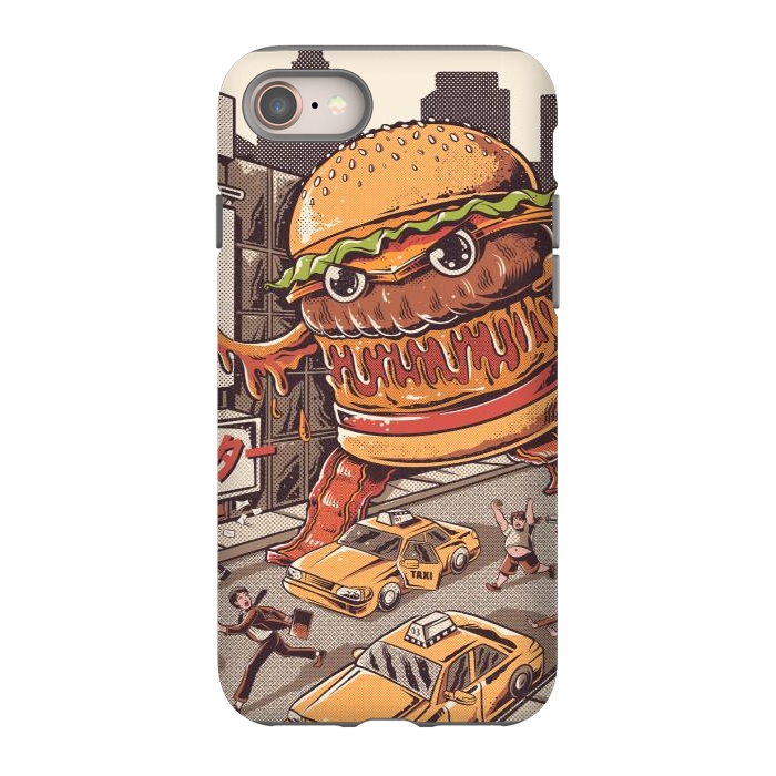 iPhone 8 StrongFit Burgerzilla by Ilustrata