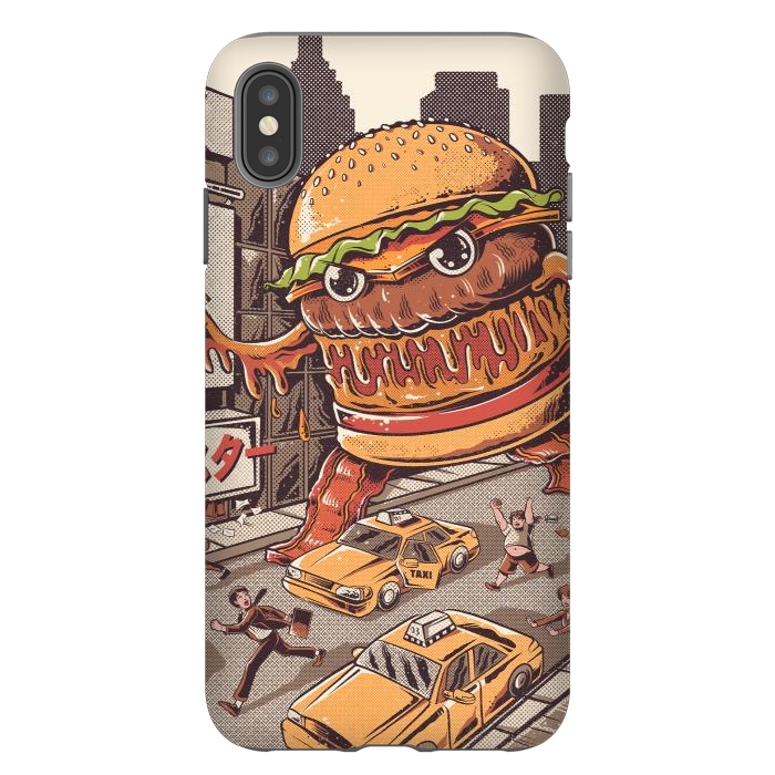 iPhone Xs Max StrongFit Burgerzilla by Ilustrata
