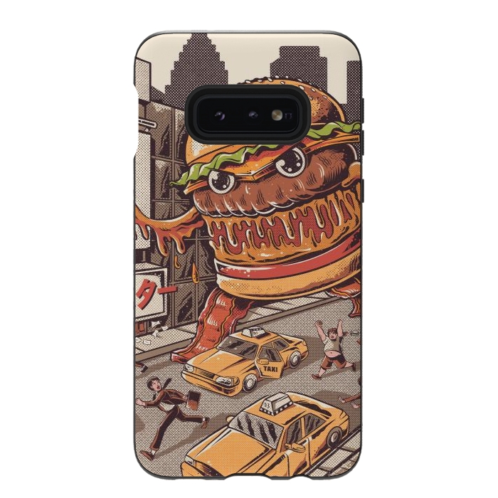 Galaxy S10e StrongFit Burgerzilla by Ilustrata
