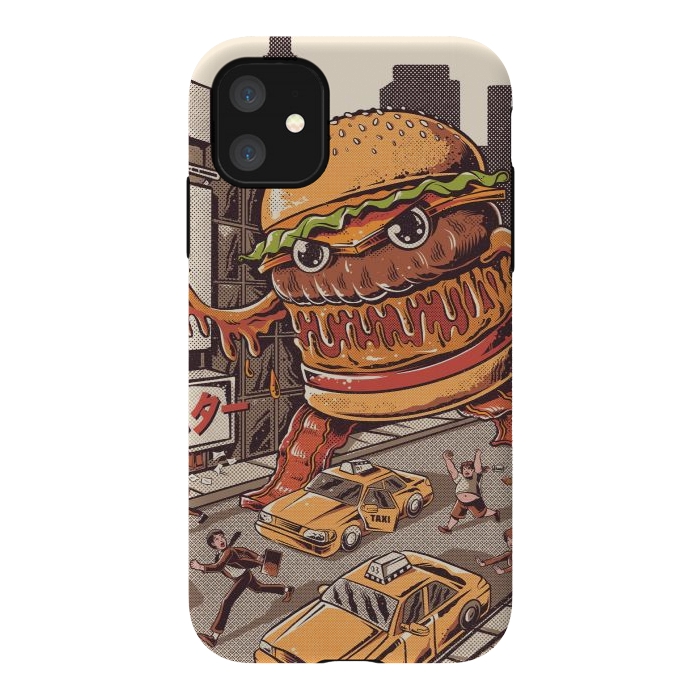 iPhone 11 StrongFit Burgerzilla by Ilustrata