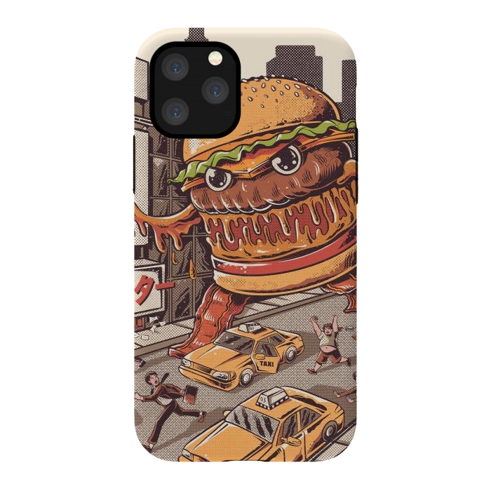 iPhone 11 Pro StrongFit Burgerzilla by Ilustrata