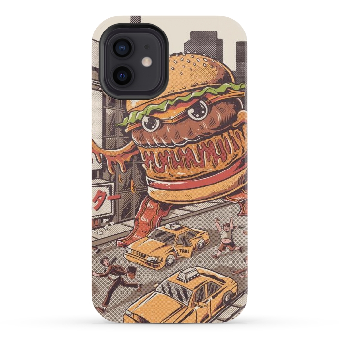 iPhone 12 mini StrongFit Burgerzilla by Ilustrata