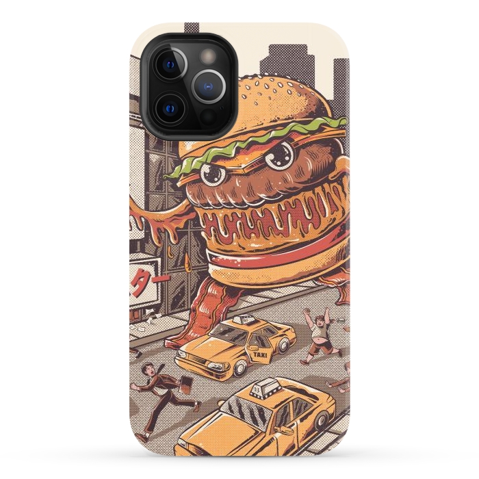 iPhone 12 Pro StrongFit Burgerzilla by Ilustrata