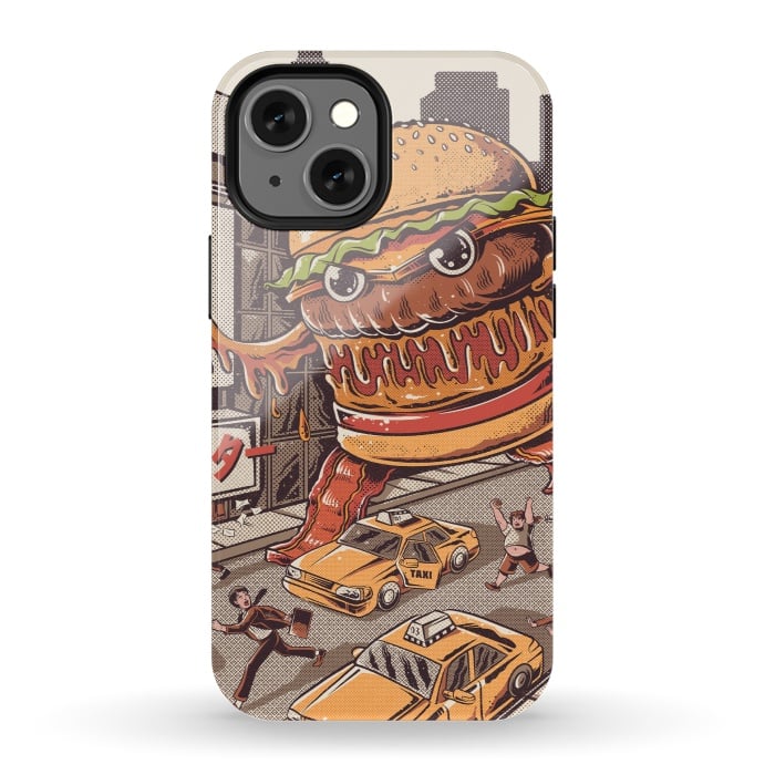 iPhone 13 mini StrongFit Burgerzilla by Ilustrata