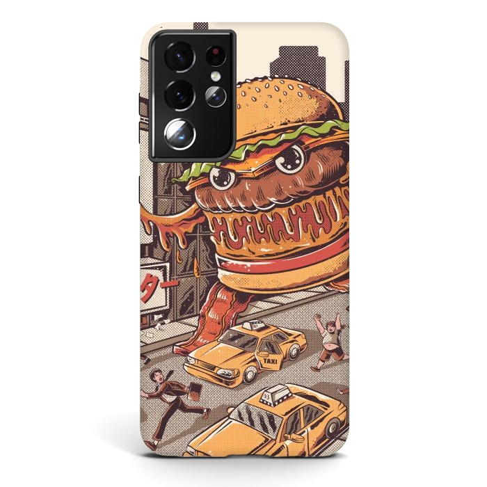 Galaxy S21 ultra StrongFit Burgerzilla by Ilustrata