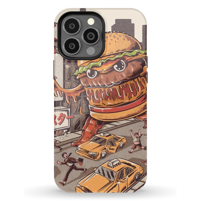 iPhone 13 Pro Max StrongFit Burgerzilla by Ilustrata