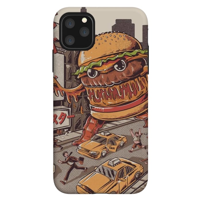 iPhone 11 Pro Max StrongFit Burgerzilla by Ilustrata