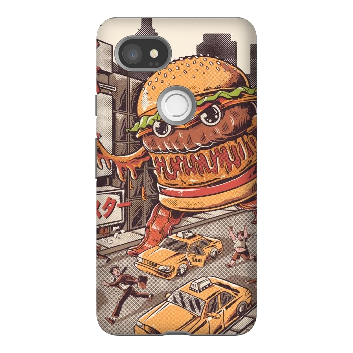 Pixel 2XL StrongFit Burgerzilla by Ilustrata