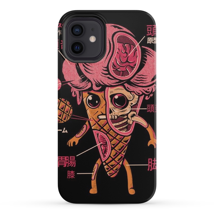 iPhone 12 mini StrongFit Kaiju Ice Cream by Ilustrata