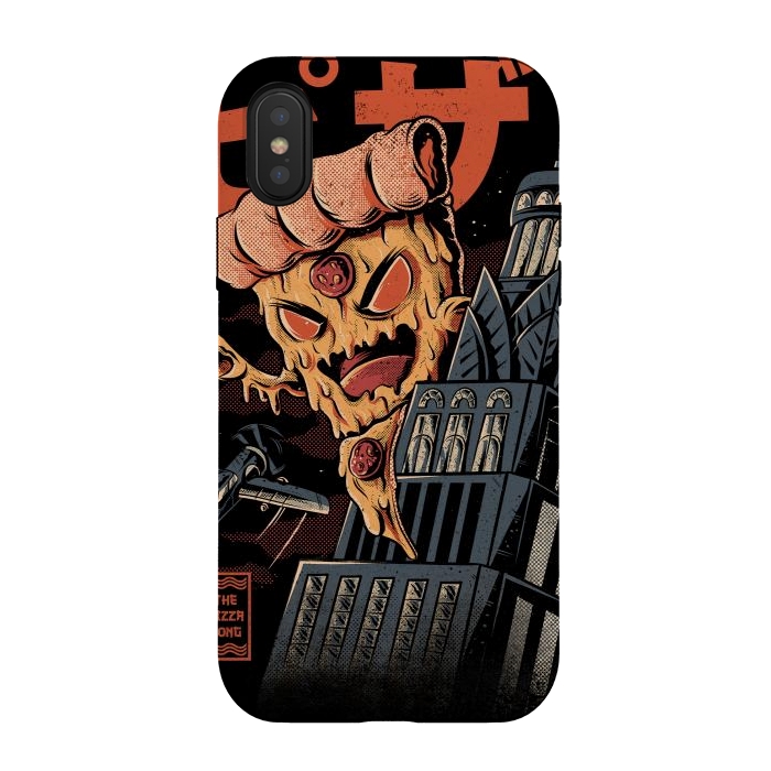 iPhone Xs / X StrongFit Pizza Kong by Ilustrata
