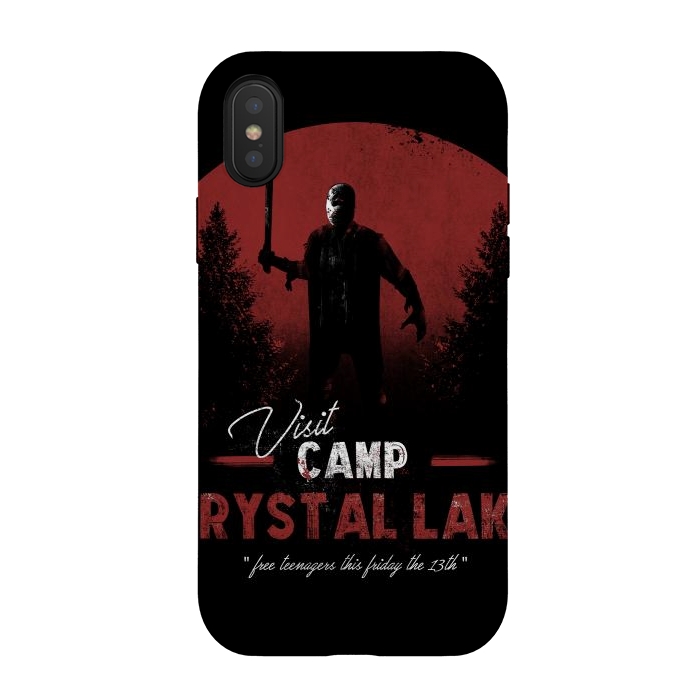 iPhone Xs / X StrongFit Visit the Crystal Lake by Ilustrata