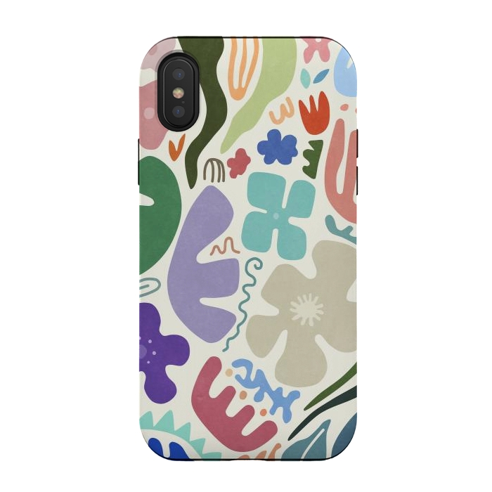 iPhone Xs / X StrongFit Floral Shapes by amini54