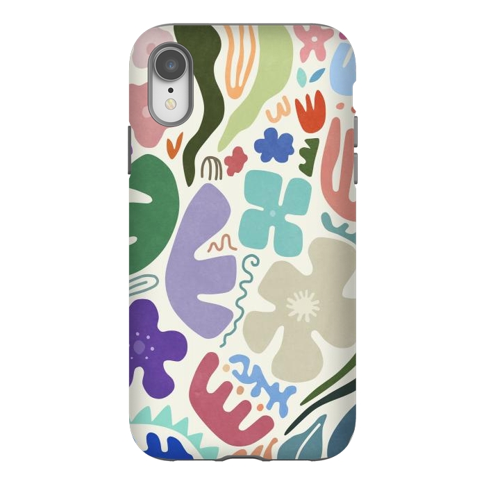 iPhone Xr StrongFit Floral Shapes by amini54