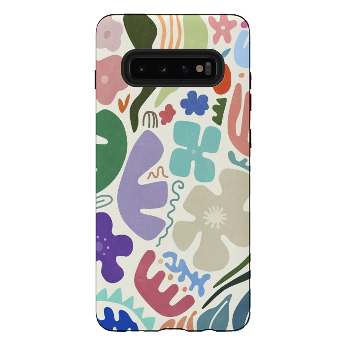 Galaxy S10 plus StrongFit Floral Shapes by amini54