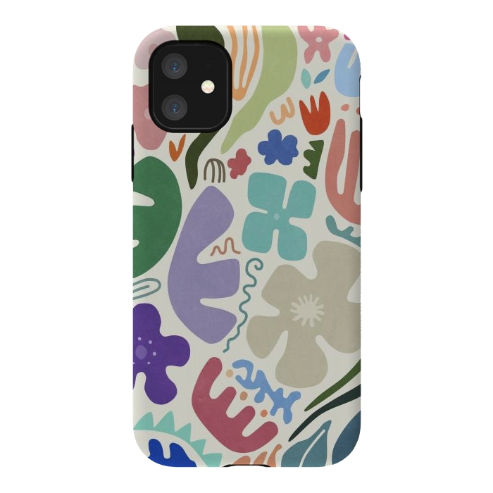 iPhone 11 StrongFit Floral Shapes by amini54