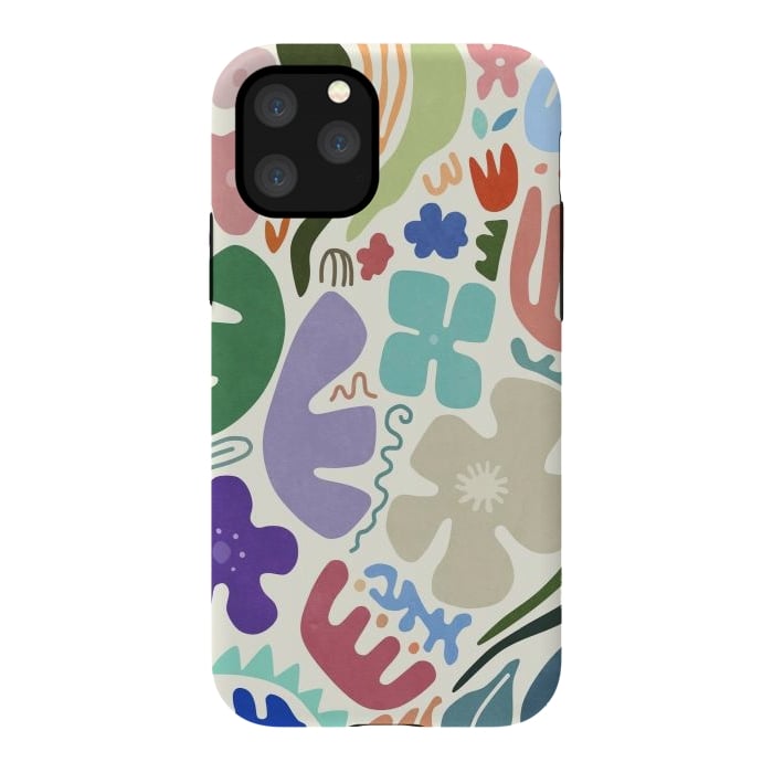 iPhone 11 Pro StrongFit Floral Shapes by amini54