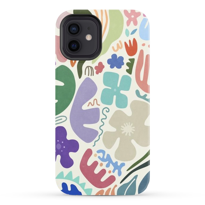 iPhone 12 StrongFit Floral Shapes by amini54