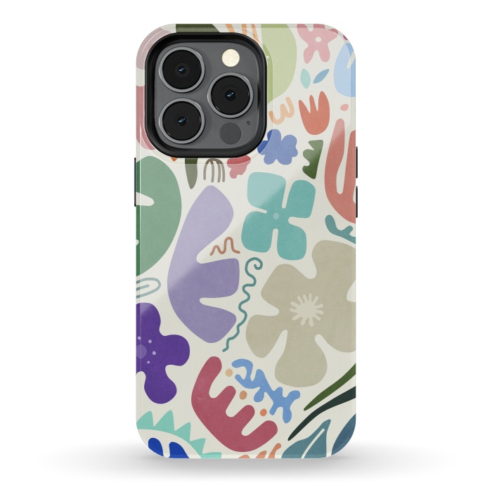 iPhone 13 pro StrongFit Floral Shapes by amini54