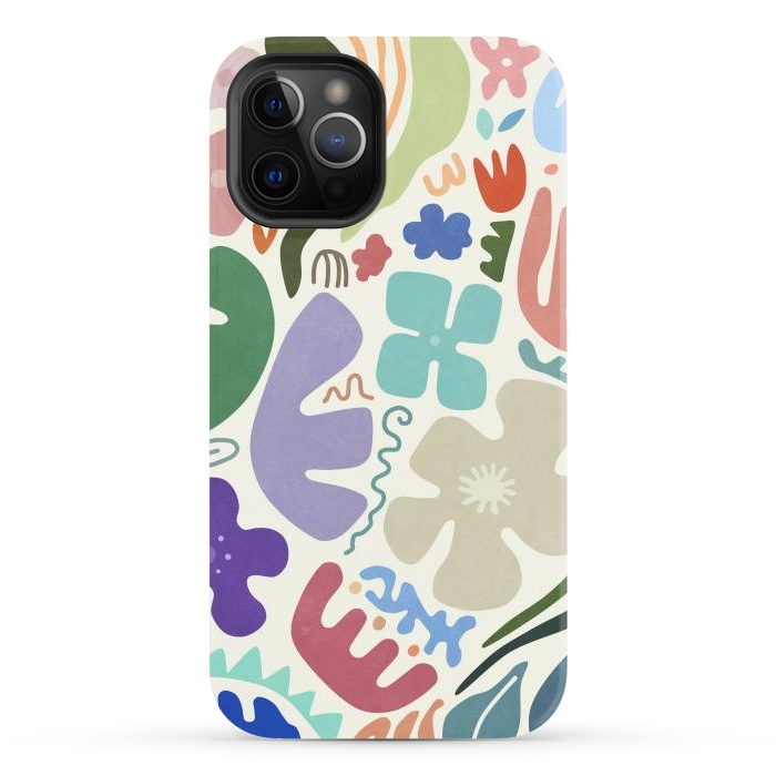 iPhone 12 Pro Max StrongFit Floral Shapes by amini54
