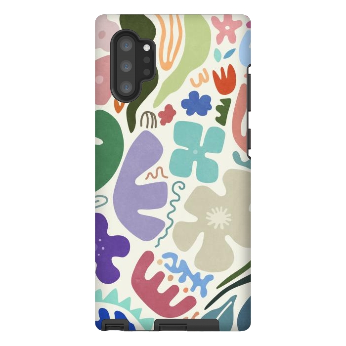 Galaxy Note 10 plus StrongFit Floral Shapes by amini54
