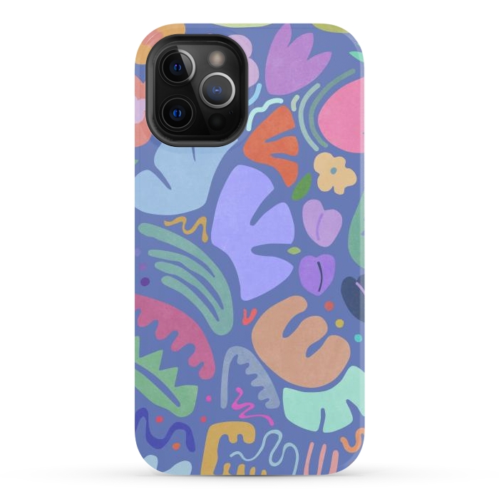 iPhone 12 Pro Max StrongFit Floral Shapes II by amini54